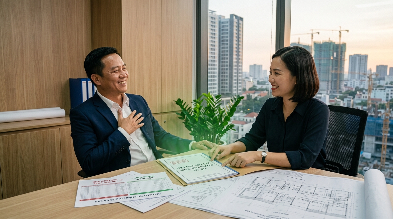 Cách chúng tôi giúp một Công ty Xây dựng thoát khỏi án phạt 500 triệu nhờ rà soát lại sổ sách 3 năm trước. - Kế Toán Triển Vọng